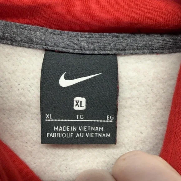 Ohio State Buckeyes Hoodie Sweatshirt Mens XL Red Gray NCAA Football Nike Fleece - Picture 2 of 7